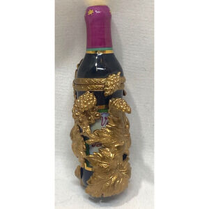 Limoges vin de Bordeaux 2000 peint main wine bottle Trinket Box